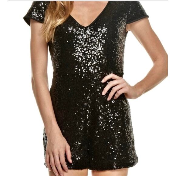 HyFve Black Sequin V-Neck Romper Swiftie Showgirl S - Picture 3 of 7